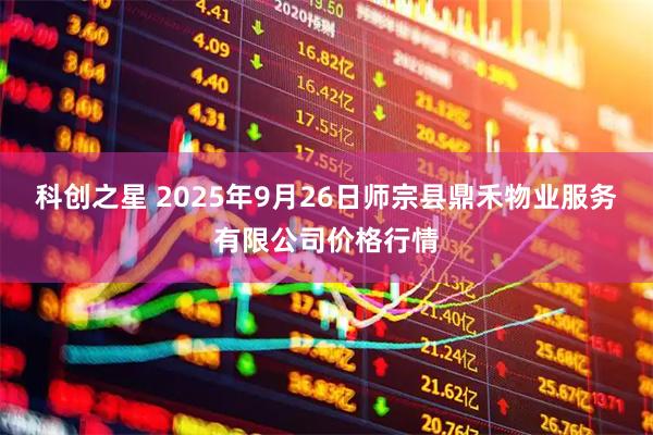 科创之星 2025年9月26日师宗县鼎禾物业服务有限公司价格行情